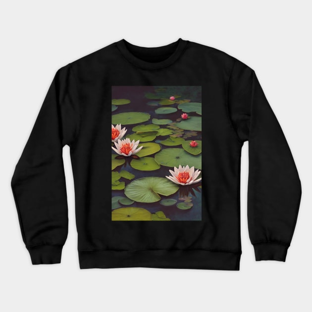 Waterlily Crewneck Sweatshirt by VictoriaLehnard